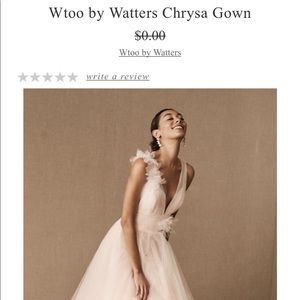 BHLDN NWT WTOO BY WATTERS CHRYSA GOWN SZ 8
